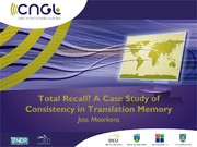Total Recall? A Case Study of Consistency in Translation Memory